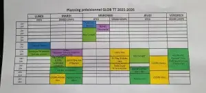 Tennis de table : planning entrainements 2025-2026