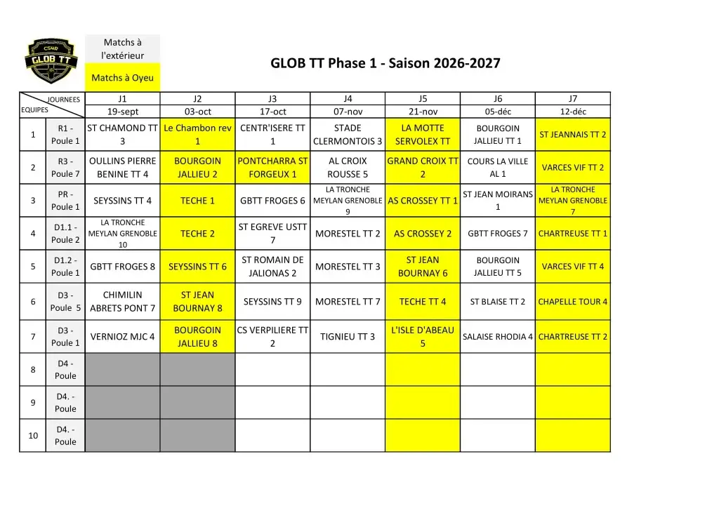 Planning compet Phase 1